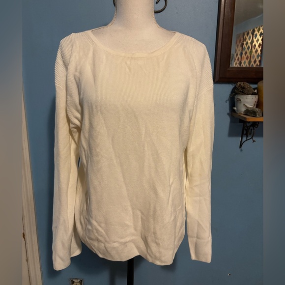 Banana Republic Sweaters - Banana Republic, Cream Colored, Boat Neck, Sweater